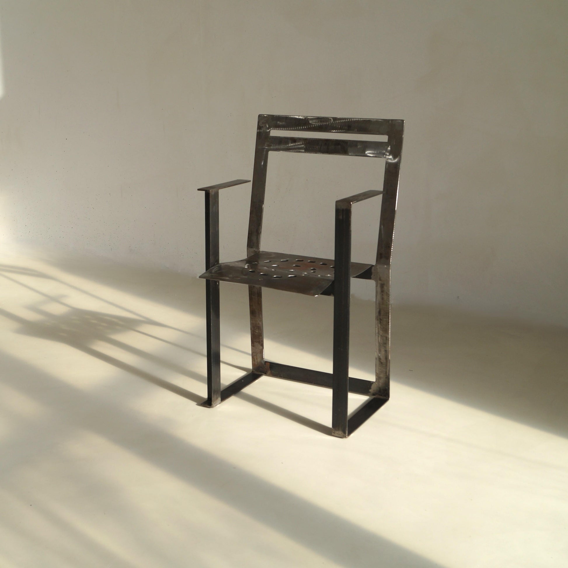 Dutch Modernist Steel Armchair by Albert in 'T Veld, 1980s Chairs