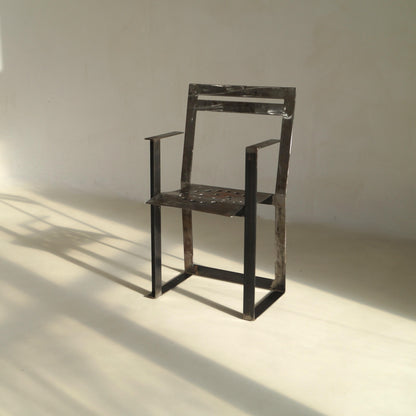 Dutch Modernist Steel Armchair by Albert in 'T Veld, 1980s Chairs