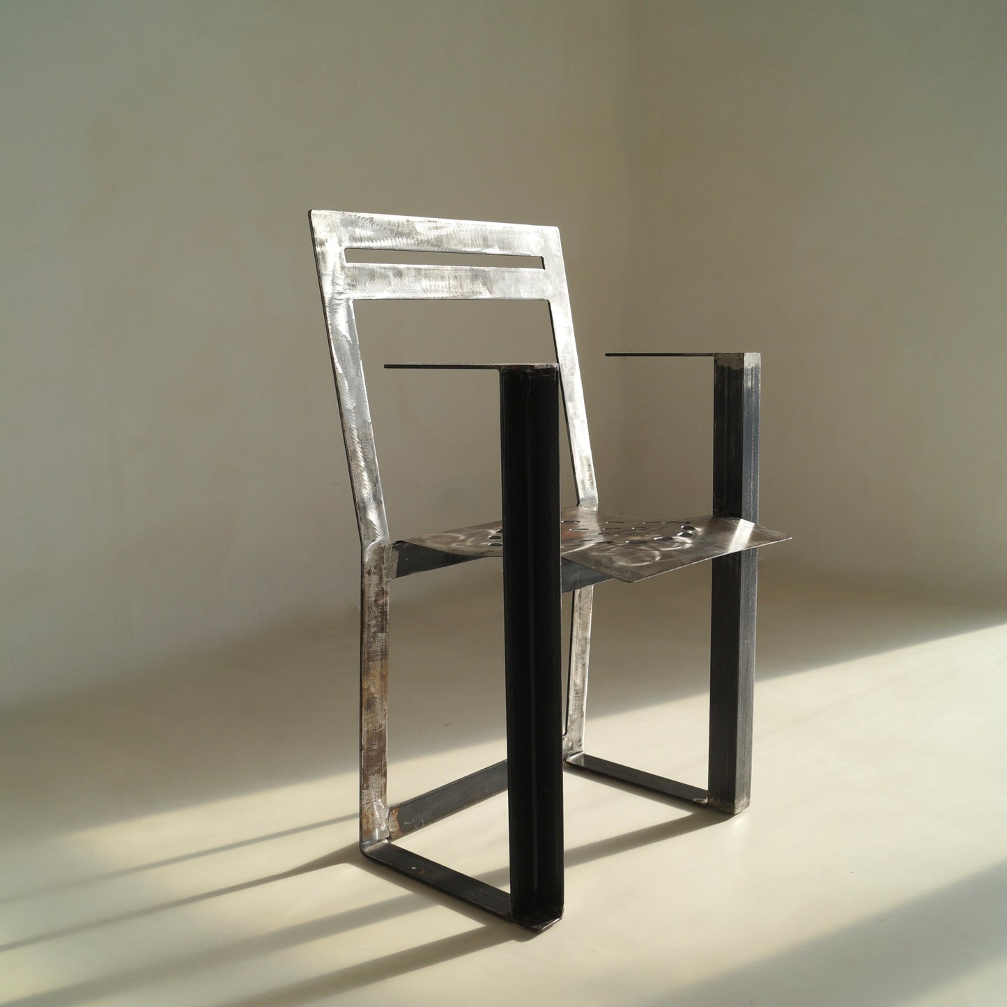 Dutch Modernist Steel Armchair by Albert in 'T Veld, 1980s Chairs