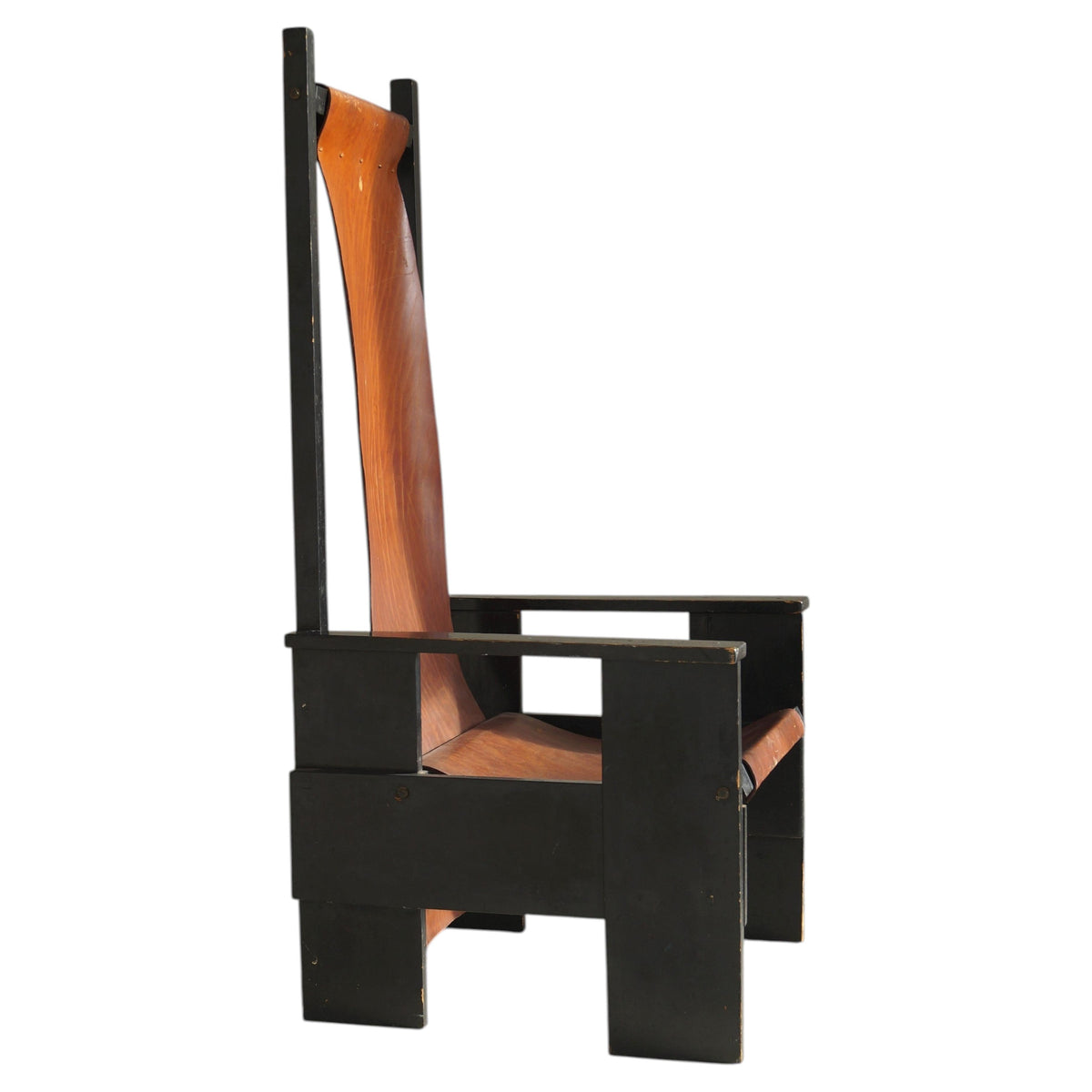 Dutch Pre-WWII De Stijl High-Back Chair Chairs