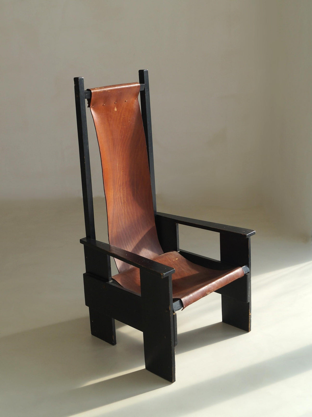Dutch Pre-WWII De Stijl High-Back Chair Chairs