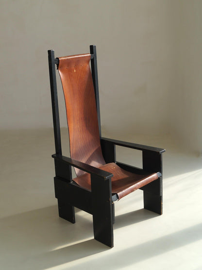 Dutch Pre-WWII De Stijl High-Back Chair Chairs