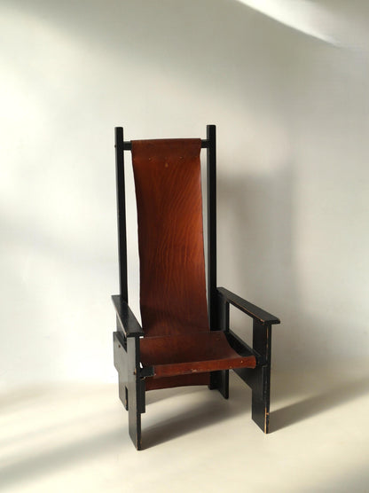 Dutch Pre-WWII De Stijl High-Back Chair Chairs