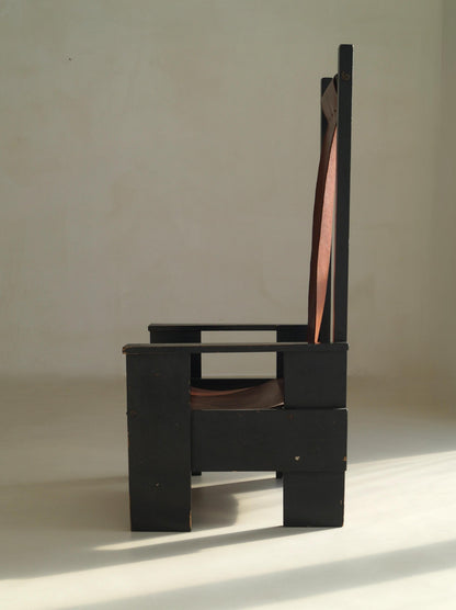 Dutch Pre-WWII De Stijl High-Back Chair Chairs