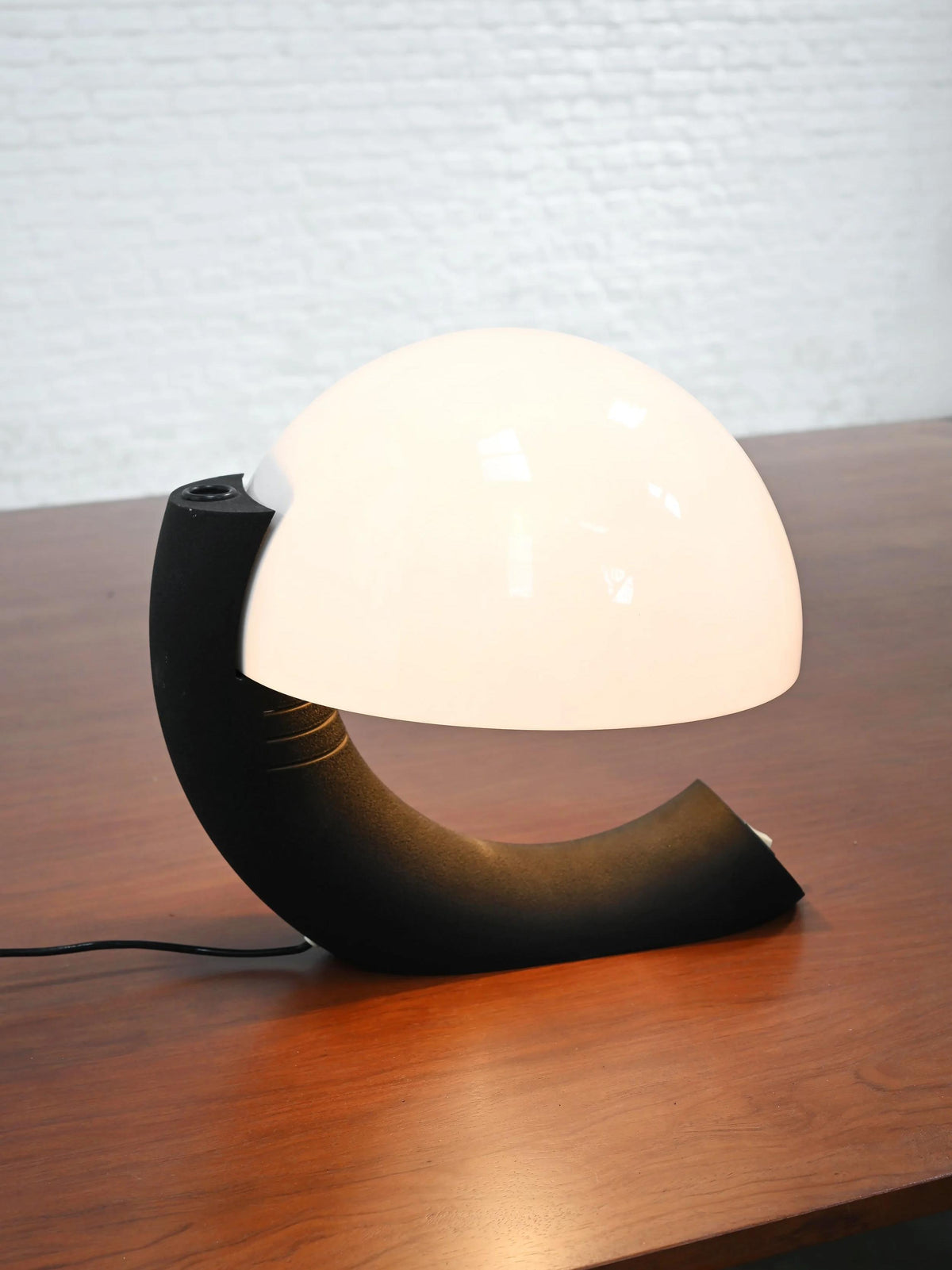 E. Bosi for Fratelli Martini, Italian 1970s Concordia Table Lamp in Plexiglass and Metal Table Lamps