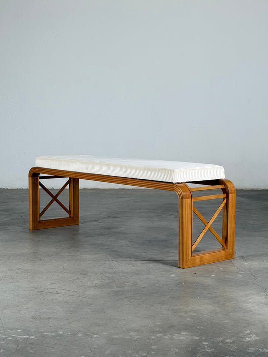 "EIDOS" Bench by FORME, Handcrafted Cherrywood Bedroom Bench with COM Option Benches