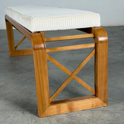 "EIDOS" Bench by FORME, Handcrafted Cherrywood Bedroom Bench with COM Option Benches