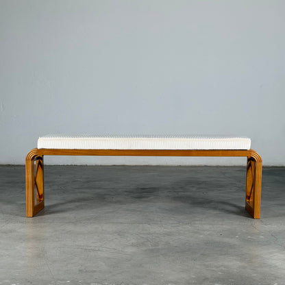 "EIDOS" Bench by FORME, Handcrafted Cherrywood Bedroom Bench with COM Option Benches