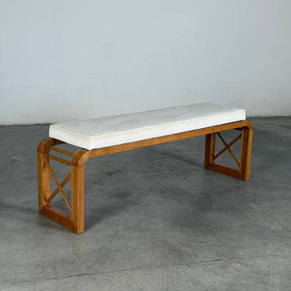 "EIDOS" Bench by FORME, Handcrafted Cherrywood Bedroom Bench with COM Option Benches
