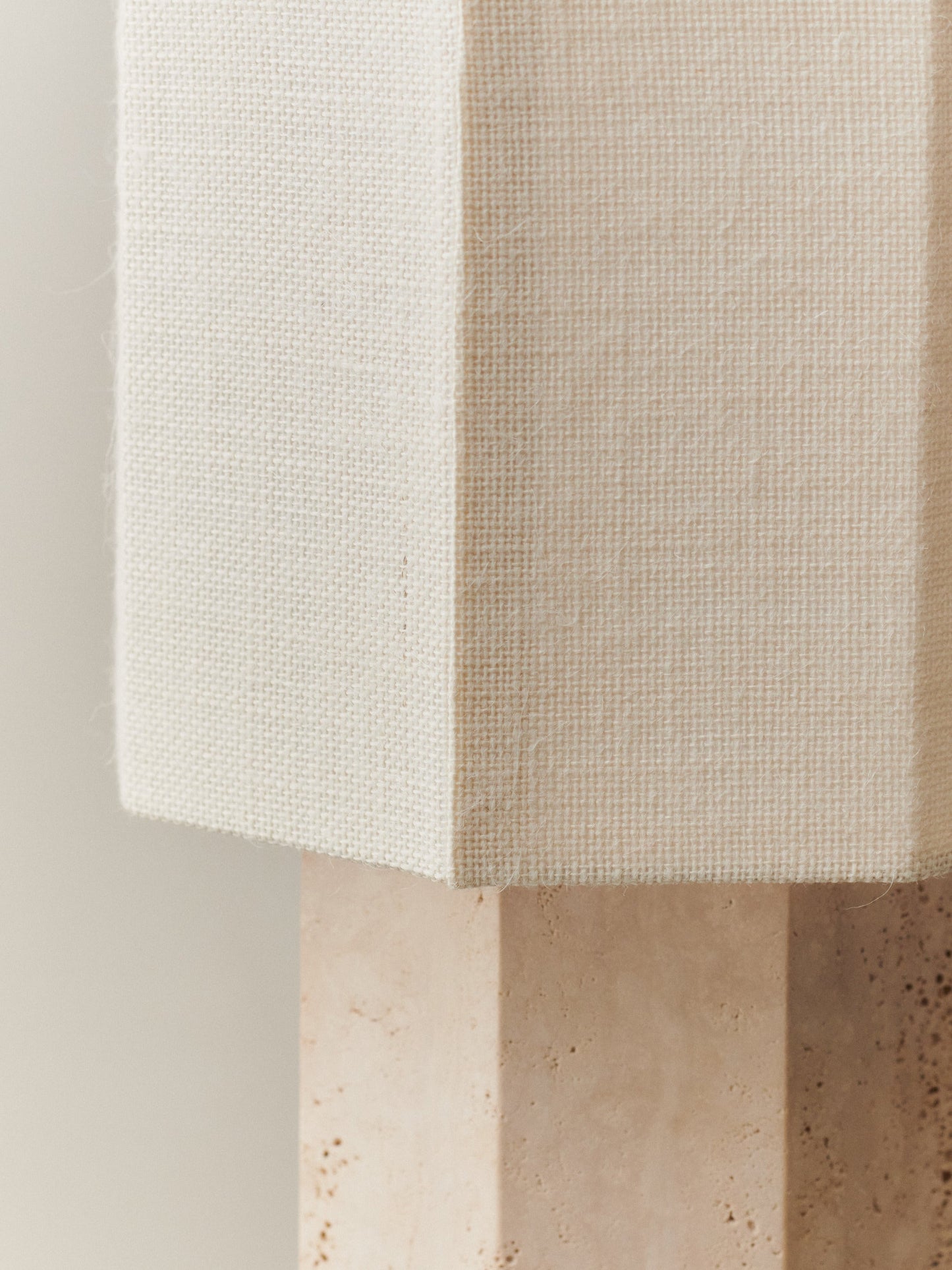 Eight over Eight Lamp - Beige Travertine, Grande Table Lamps