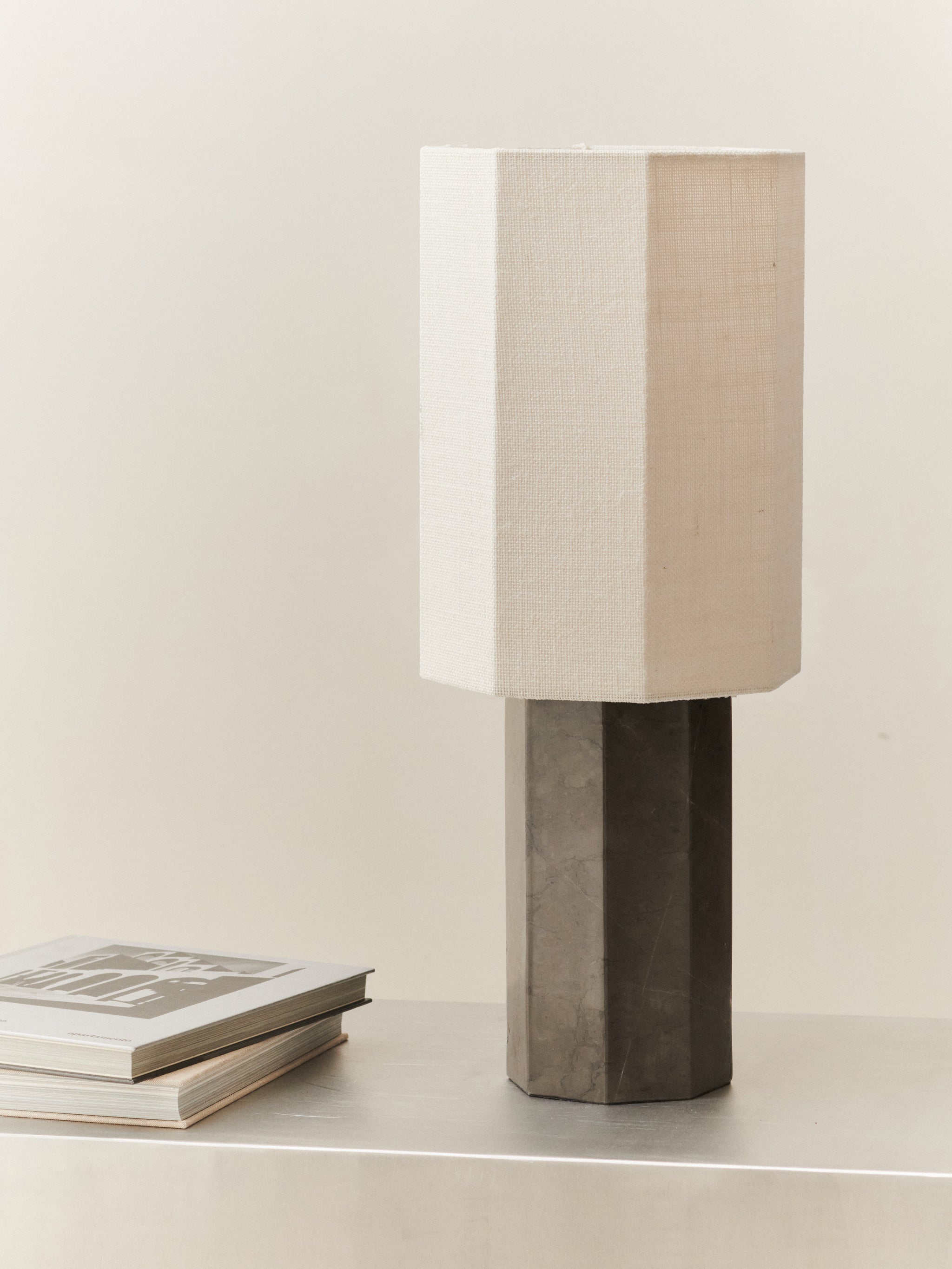 Grey marble lamp top