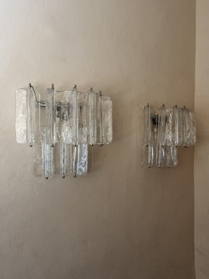 Elica Large Wall Sconce Designed by Toni Zuccheri for Venini, 1965 Sconces