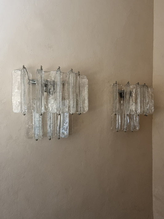 Elica Large Wall Sconce Designed by Toni Zuccheri for Venini, 1965 Sconces