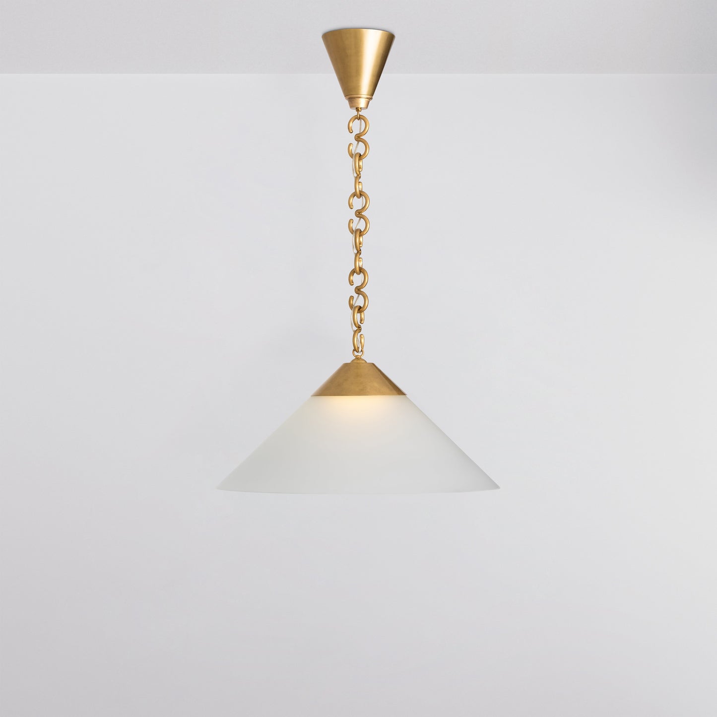 Elo Pendant Light in Brass Frosted Shade Pendant Lights