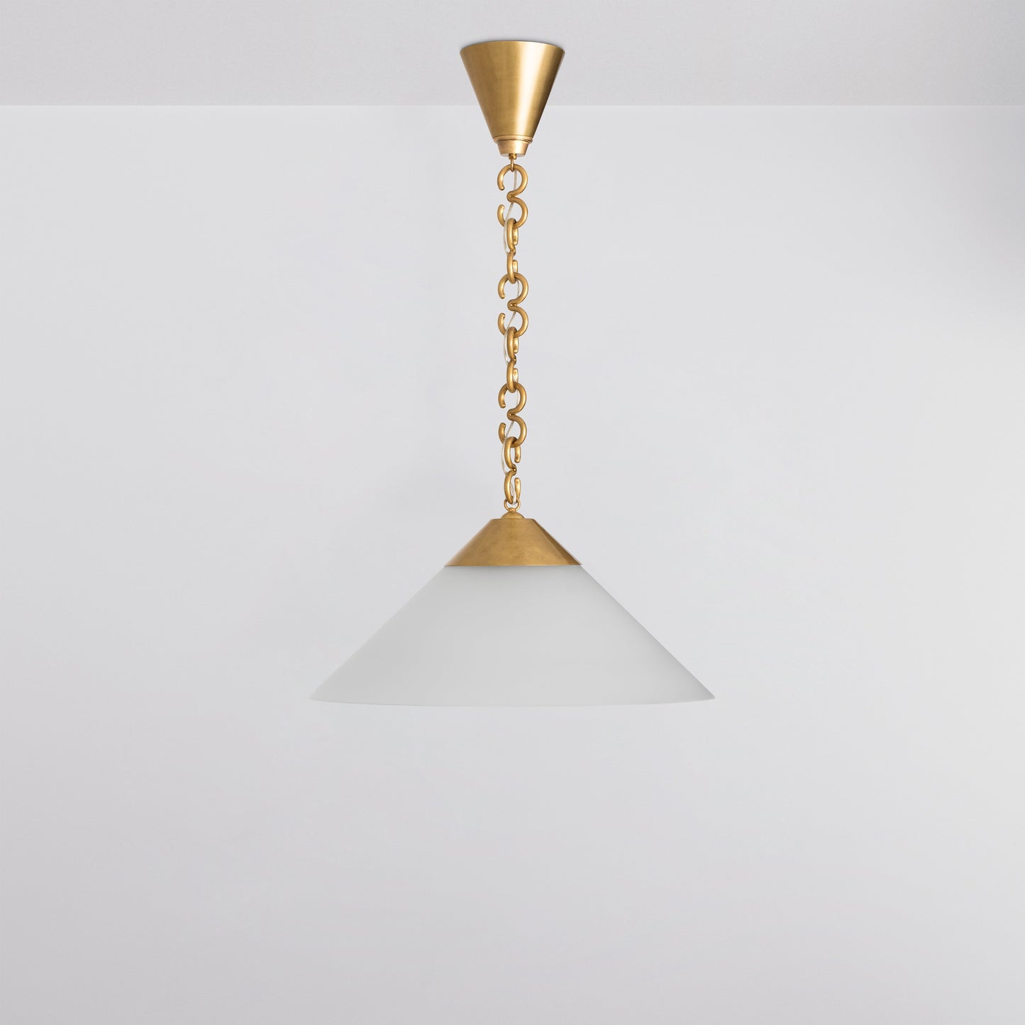 Elo Pendant Light in Brass Frosted Shade Pendant Lights