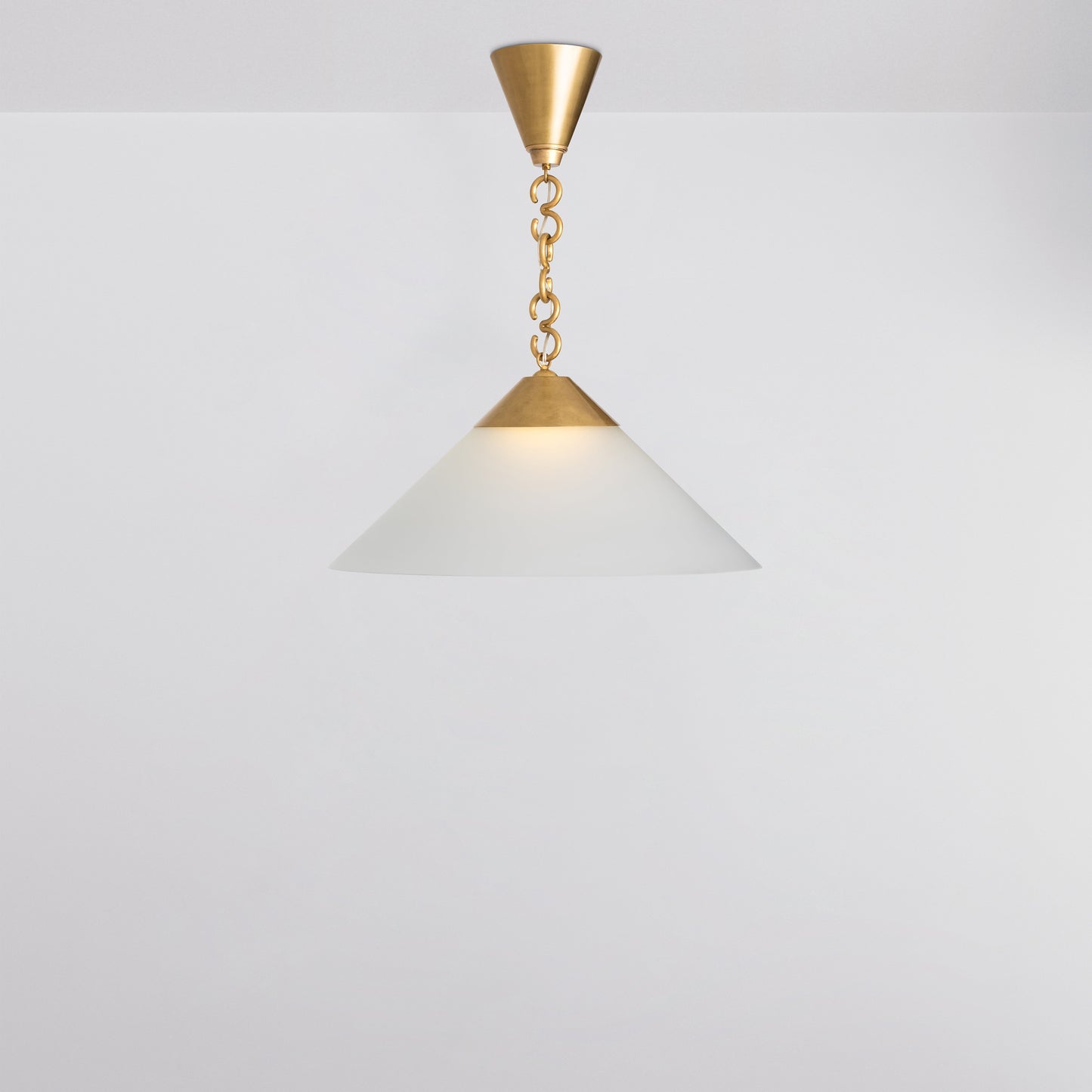 Elo Pendant Light in Brass Frosted Shade Pendant Lights