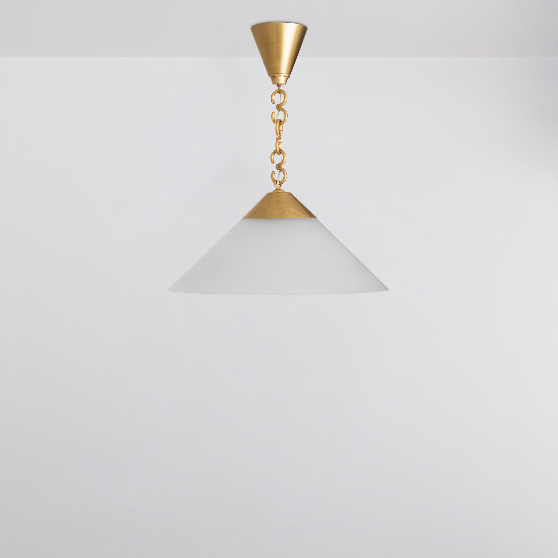 Elo Pendant Light in Brass Frosted Shade Pendant Lights