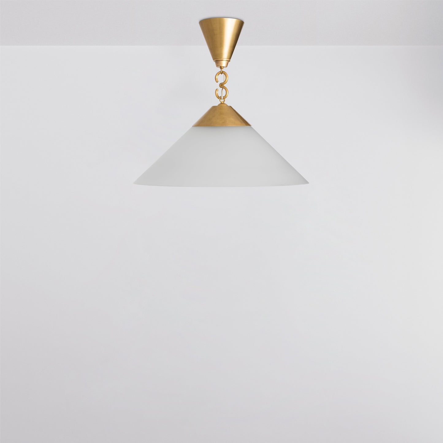 Elo Pendant Light in Brass Frosted Shade Pendant Lights