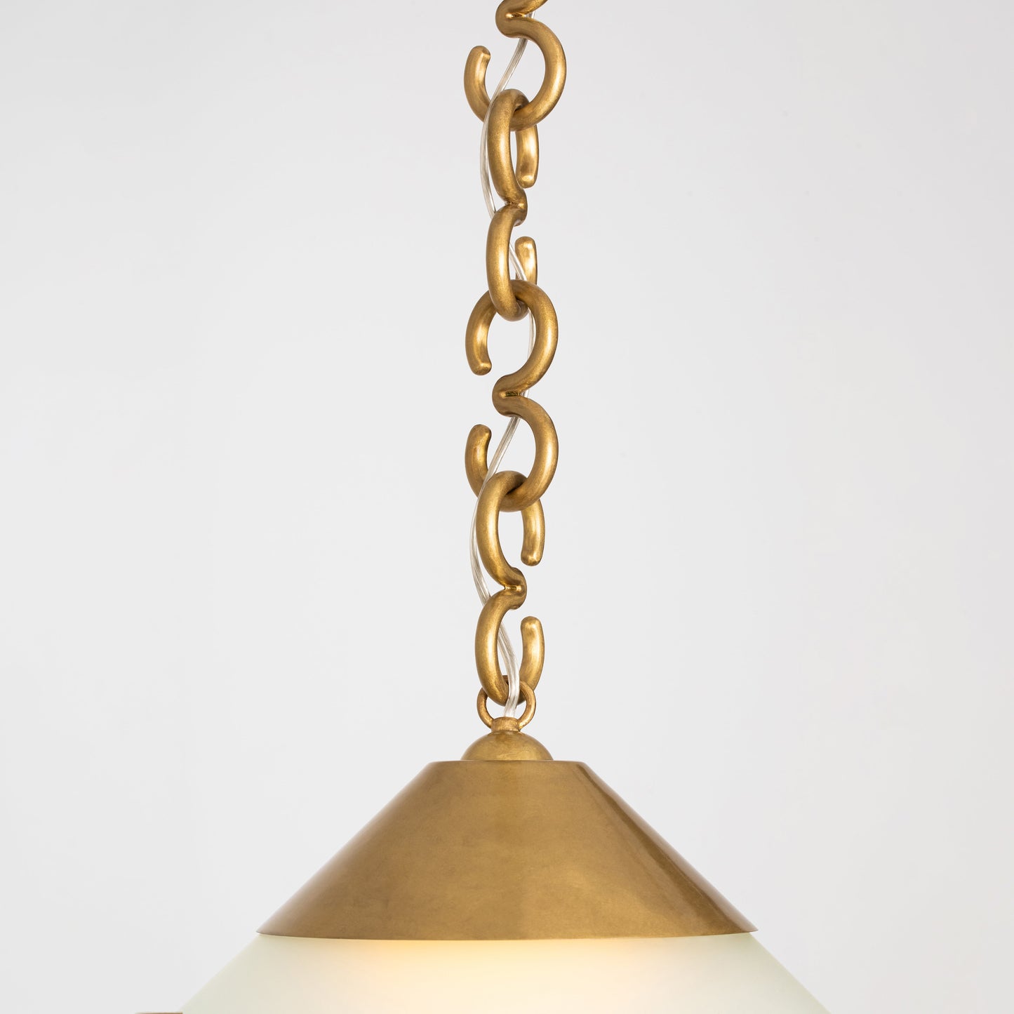 Elo Pendant Light in Brass Frosted Shade Pendant Lights