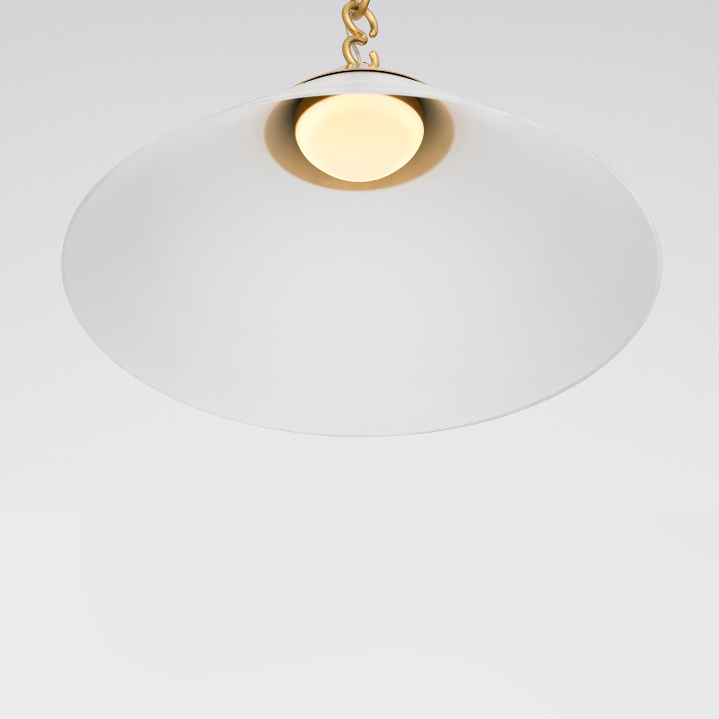 Elo Pendant Light in Brass Frosted Shade Pendant Lights