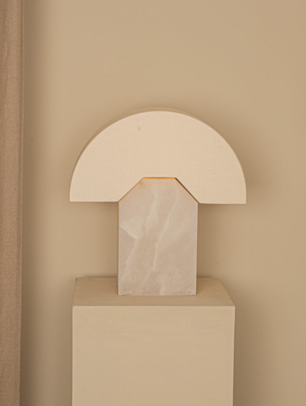 Edna Table Lamp - White Alabaster