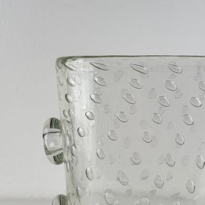 Ercole Barovier Exceptional Pulegoso Glass Vase with Applied Discs, 1930s Vases