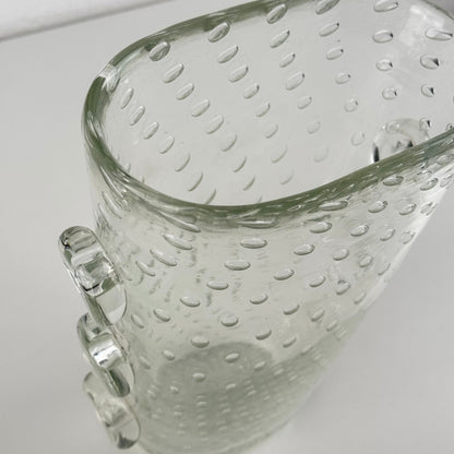 Ercole Barovier Exceptional Pulegoso Glass Vase with Applied Discs, 1930s Vases