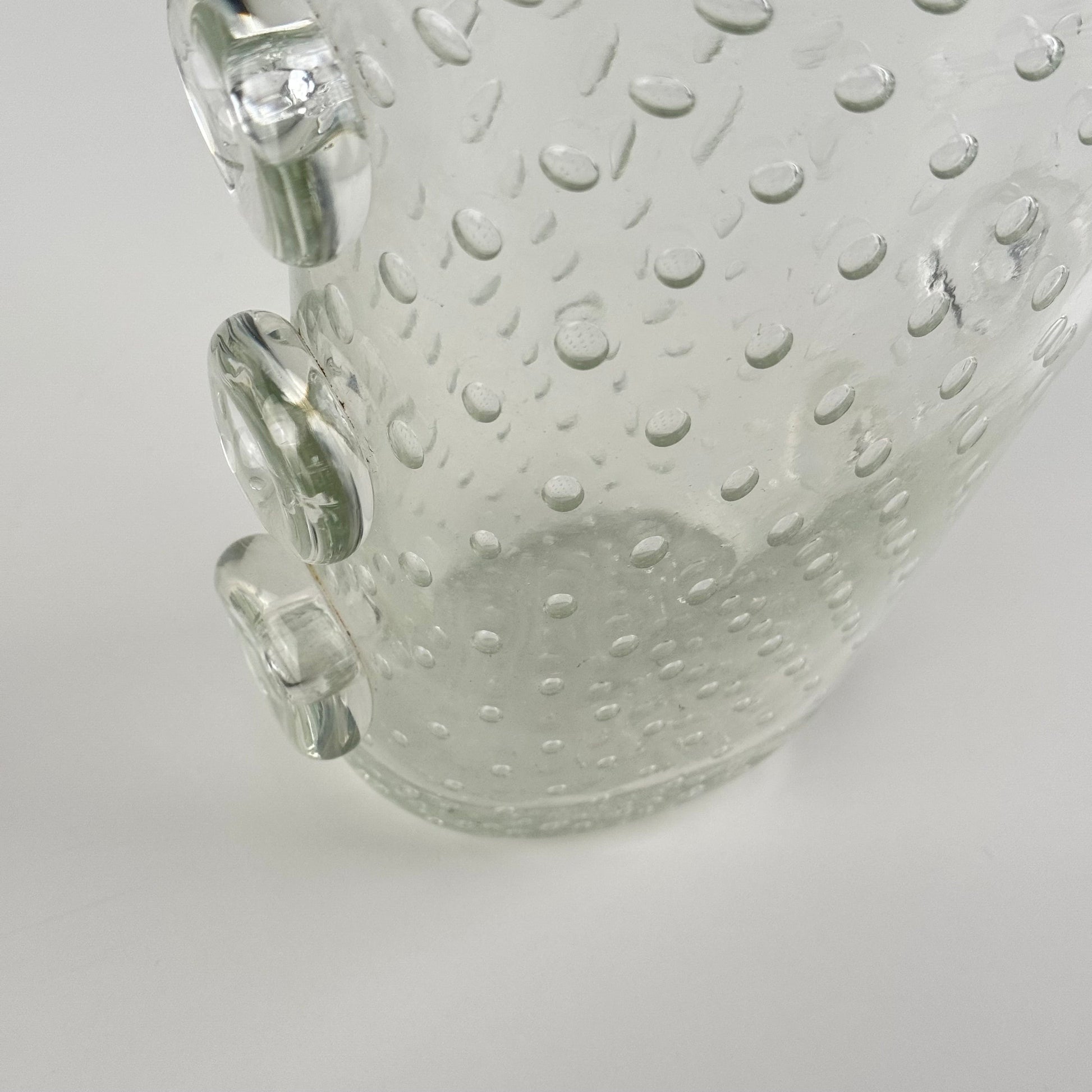 Ercole Barovier Exceptional Pulegoso Glass Vase with Applied Discs, 1930s Vases