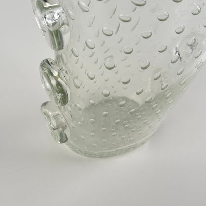 Ercole Barovier Exceptional Pulegoso Glass Vase with Applied Discs, 1930s Vases