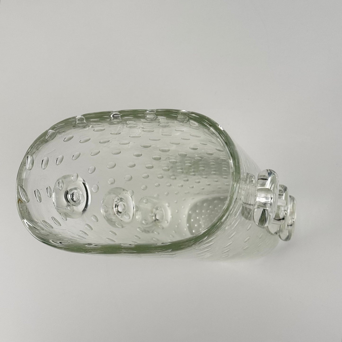 Ercole Barovier Exceptional Pulegoso Glass Vase with Applied Discs, 1930s Vases