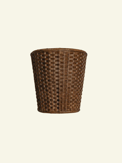 Evelyn Wall Light Shade, Teak, front view on a plain ground