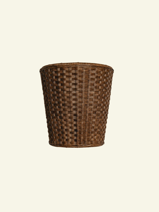 Evelyn Wall Light Shade, Teak, front view on a plain ground