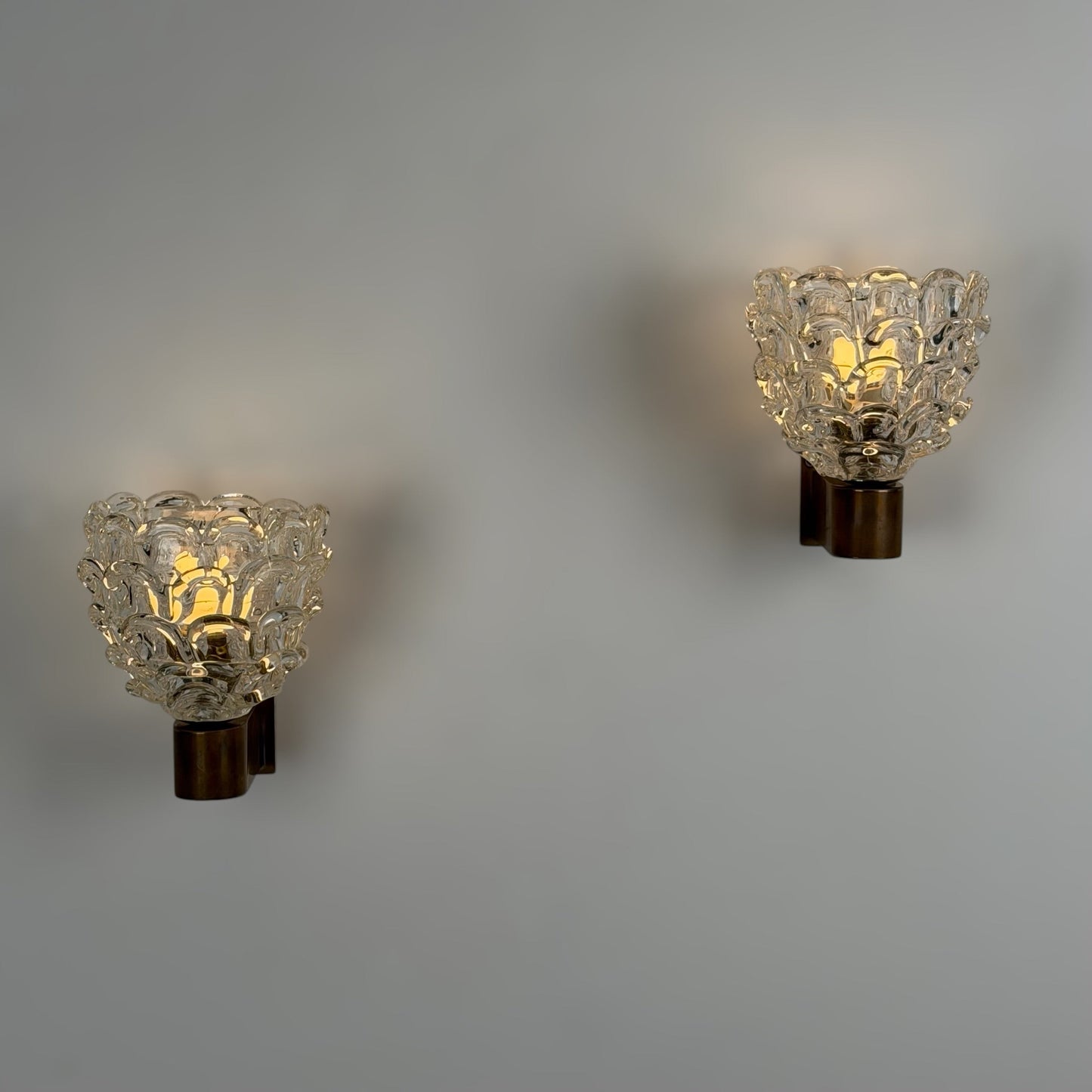 Pair of "Festoni" Wall Sconces by Ercole Barovier for Barovier & Toso, 1938 Sconces