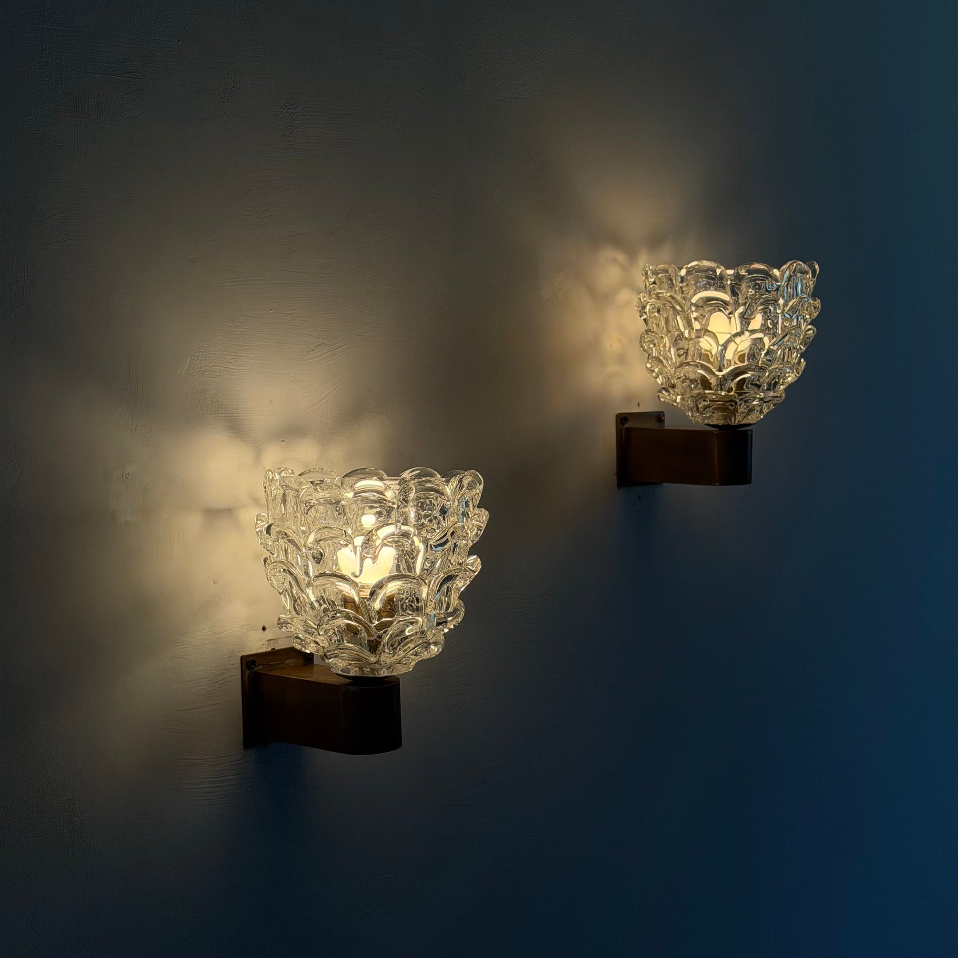 Pair of "Festoni" Wall Sconces by Ercole Barovier for Barovier & Toso, 1938 Sconces