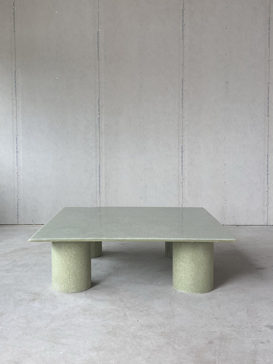 Fiberglass Column Coffee Table, Raw Green by Vava Objects Coffee Tables