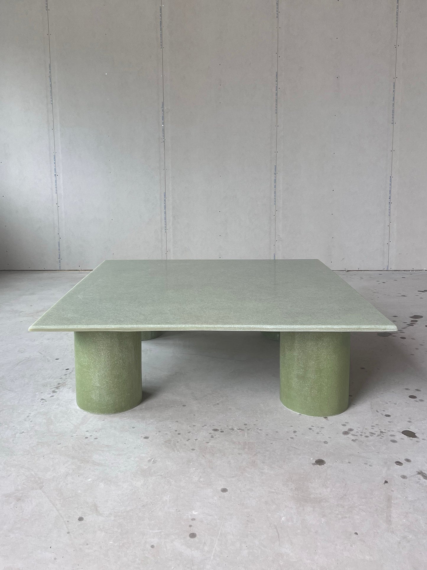 Fiberglass Column Coffee Table, Raw Green by Vava Objects Coffee Tables