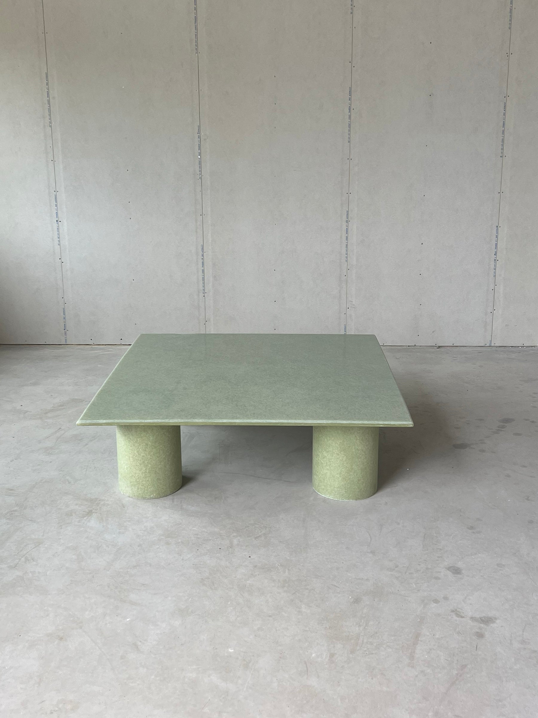 Fiberglass Column Coffee Table, Raw Green by Vava Objects Coffee Tables