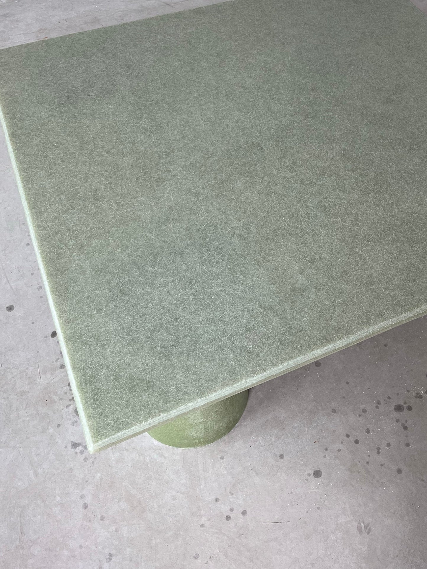 Fiberglass Column Coffee Table, Raw Green by Vava Objects Coffee Tables