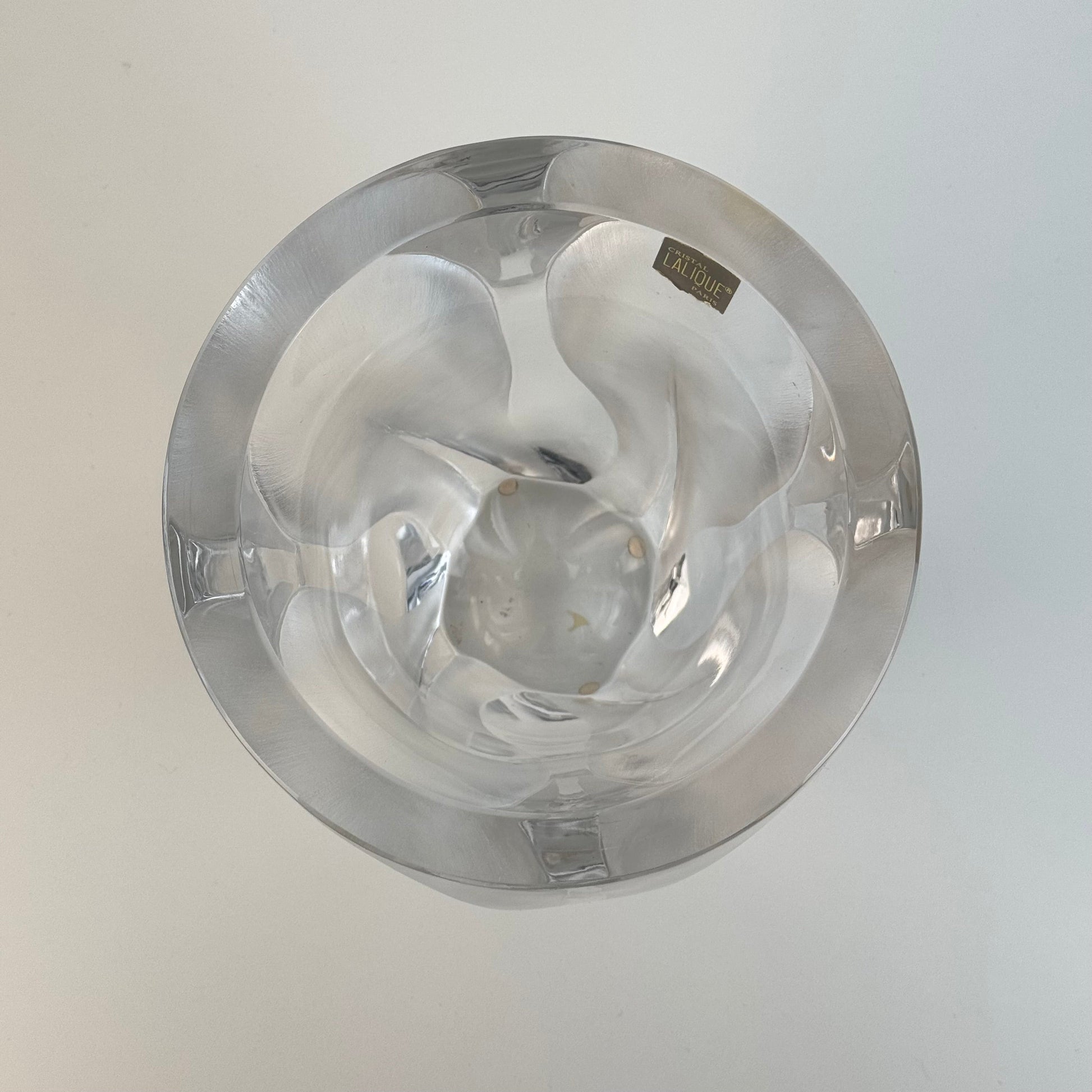 "Flamme" Crystal Vase by Lalique Paris, Signed, 1970s - Sculptural Flower Vase Vases