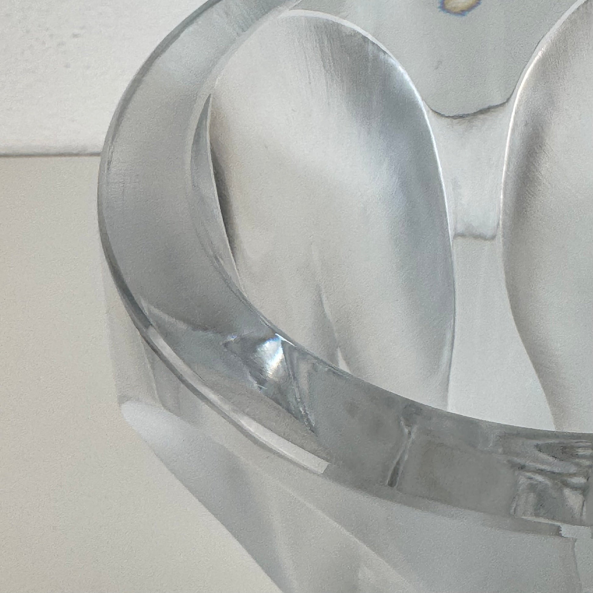 "Flamme" Crystal Vase by Lalique Paris, Signed, 1970s - Sculptural Flower Vase Vases
