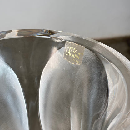 "Flamme" Crystal Vase by Lalique Paris, Signed, 1970s - Sculptural Flower Vase Vases