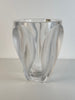 "Flamme" Crystal Vase by Lalique Paris, Signed, 1970s - Sculptural Flower Vase Vases