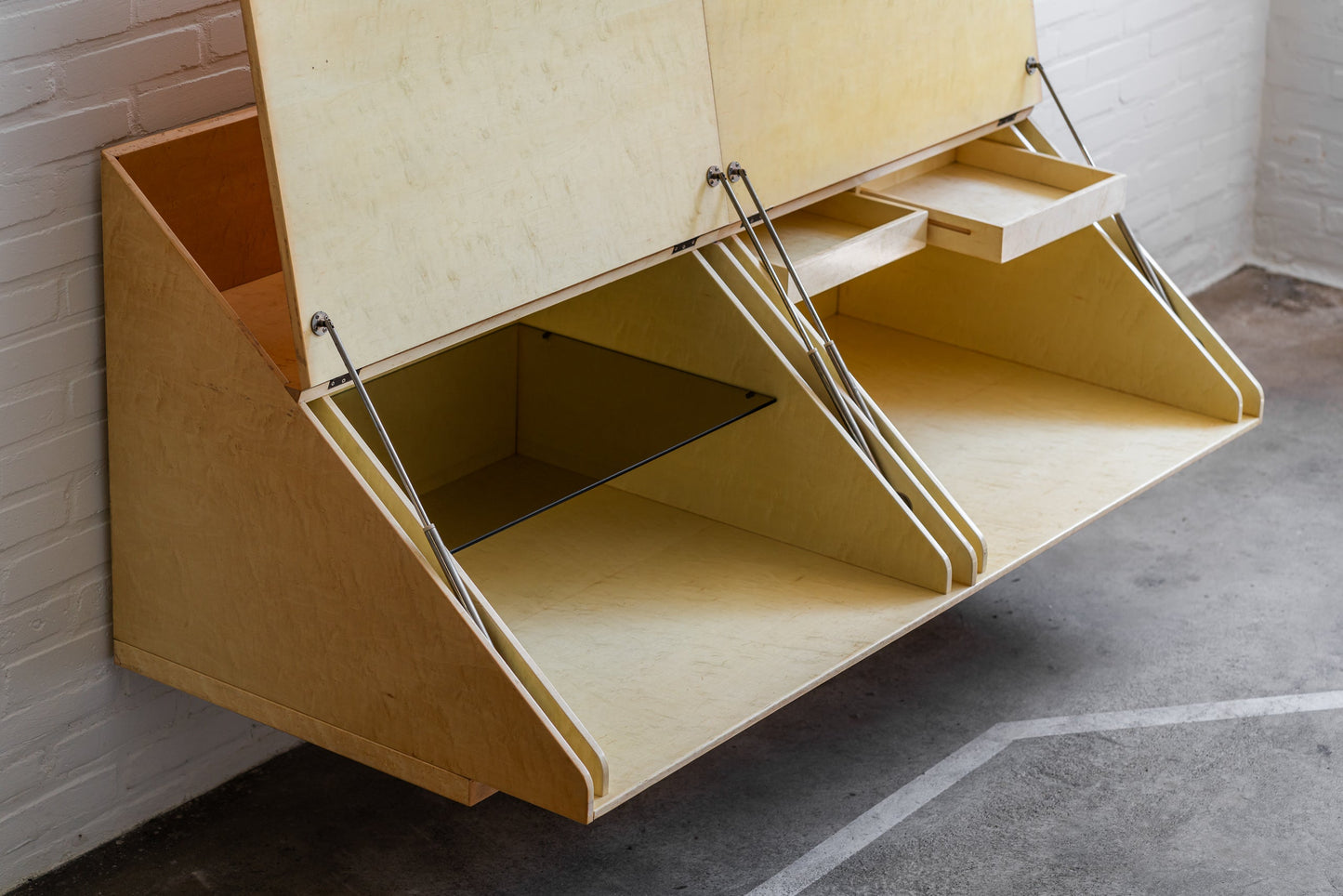Floating Sideboard in Maple Burl by Saporiti Sideboards