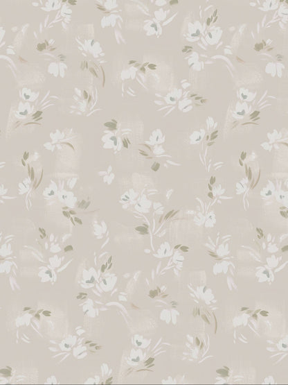 Floating Slowly Wallpaper in Hazelnut by Papier, full pattern