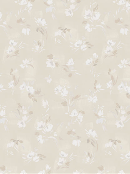 Floating Slowly Wallpaper in Winter Wheat by Papier, full pattern