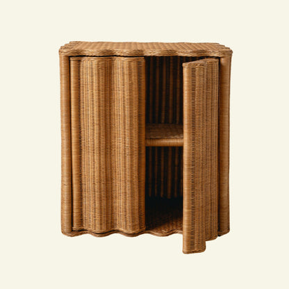 Flute Rattan Side Table End Tables