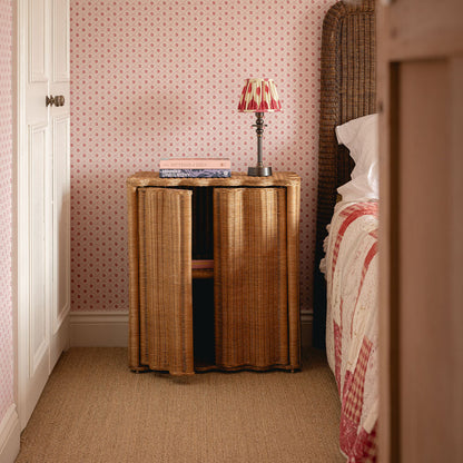 Flute Rattan Side Table End Tables