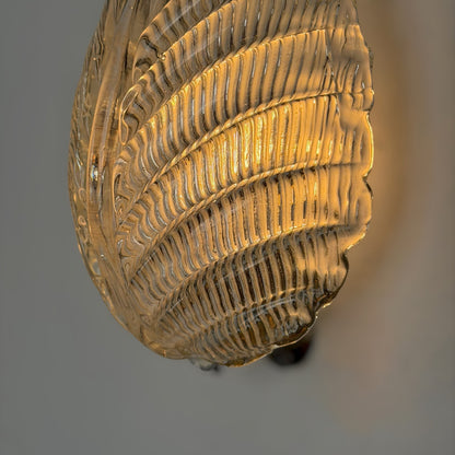 Pair of "Foglia" Murano Glass Wall Lights by Ercole Barovier for Barovier & Toso, 1940s Sconces
