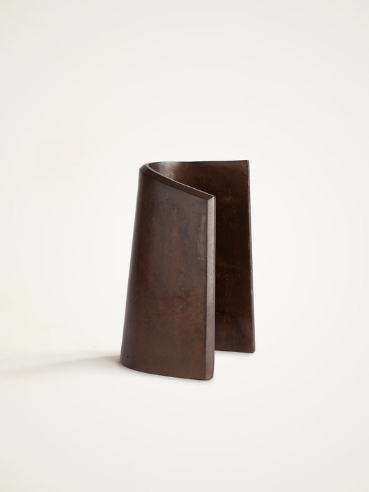 Fold Bookend, Darkened Brass Bookends
