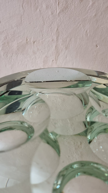 Fontana Arte Ashtray in Ground Crystal Glass Produced by Fontana Arte, 1960 Objects